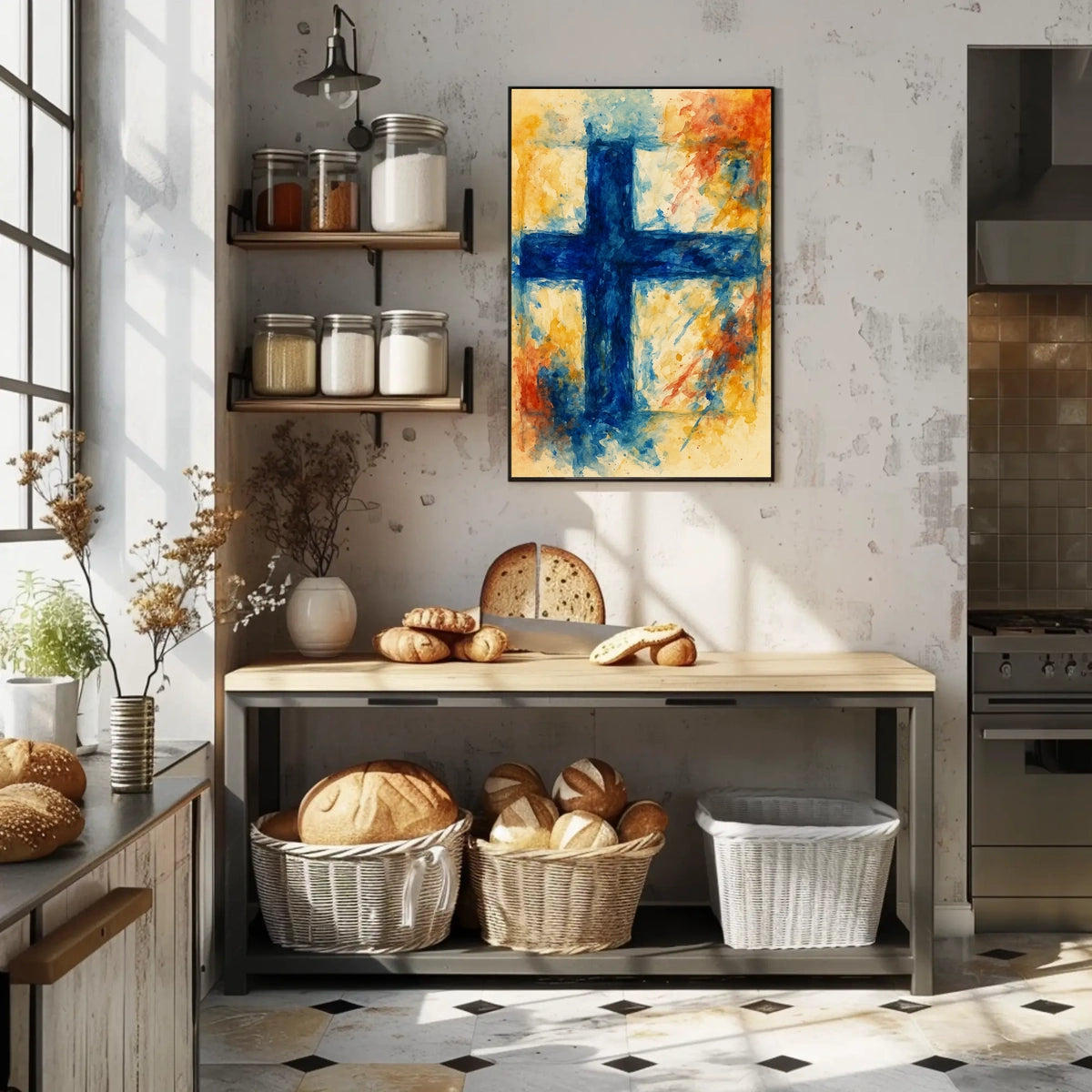 Abstract Nordic Cross Abstract Poster
