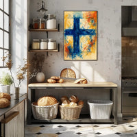 Abstract Nordic Cross Abstract Poster