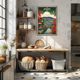 Kyoto Japan Vintage Travel Art Poster - Cultural or Heritage Poster
