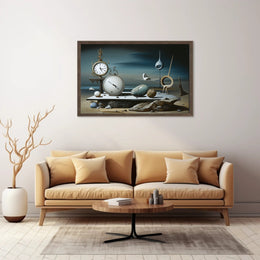 Surrealistic Dreamscape with Captivating Timepieces Abstract or Artistic Poster