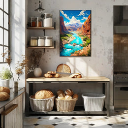 Majestic Canyon Landscape Poster