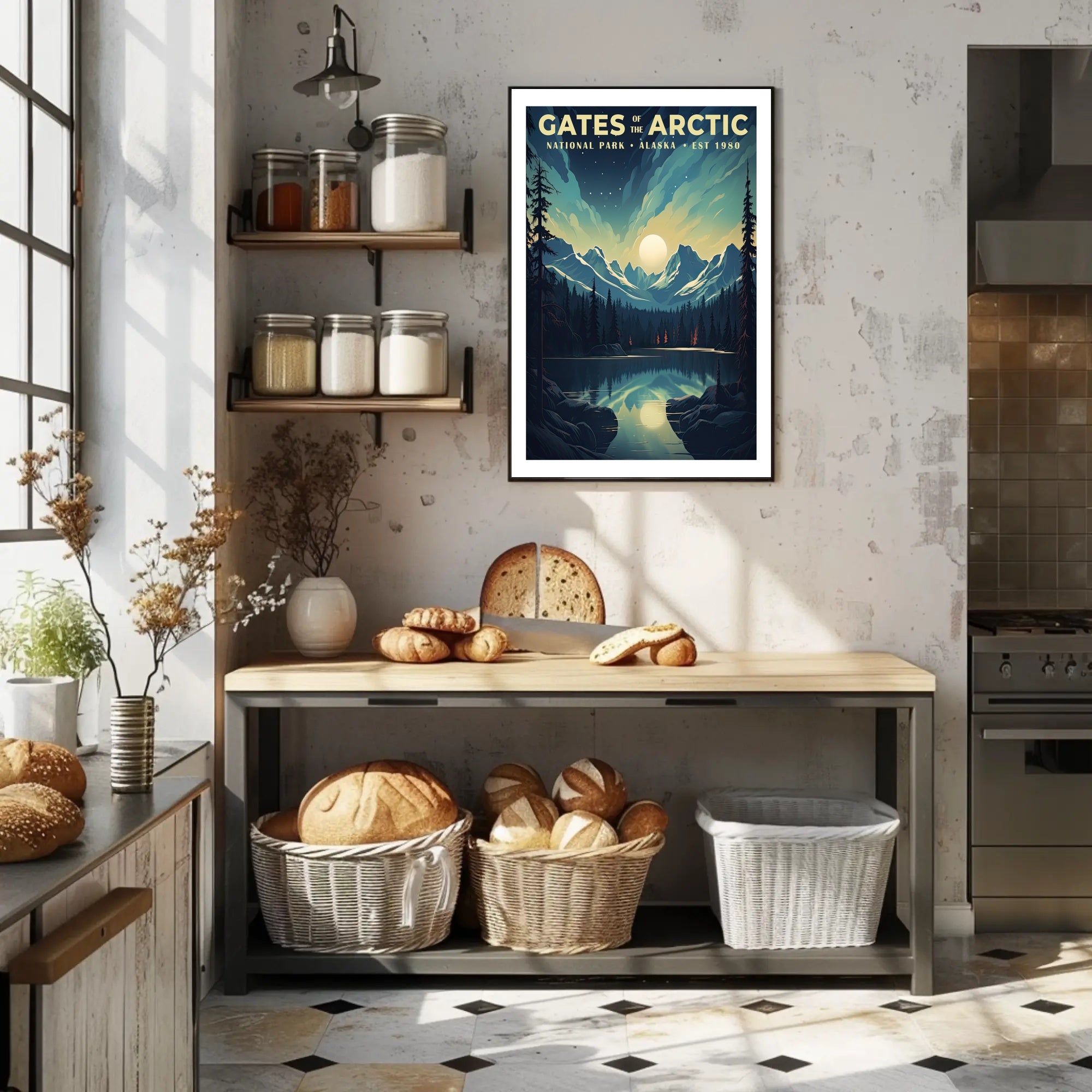 Gates Of The Arctic Travel Poster Vintage Print