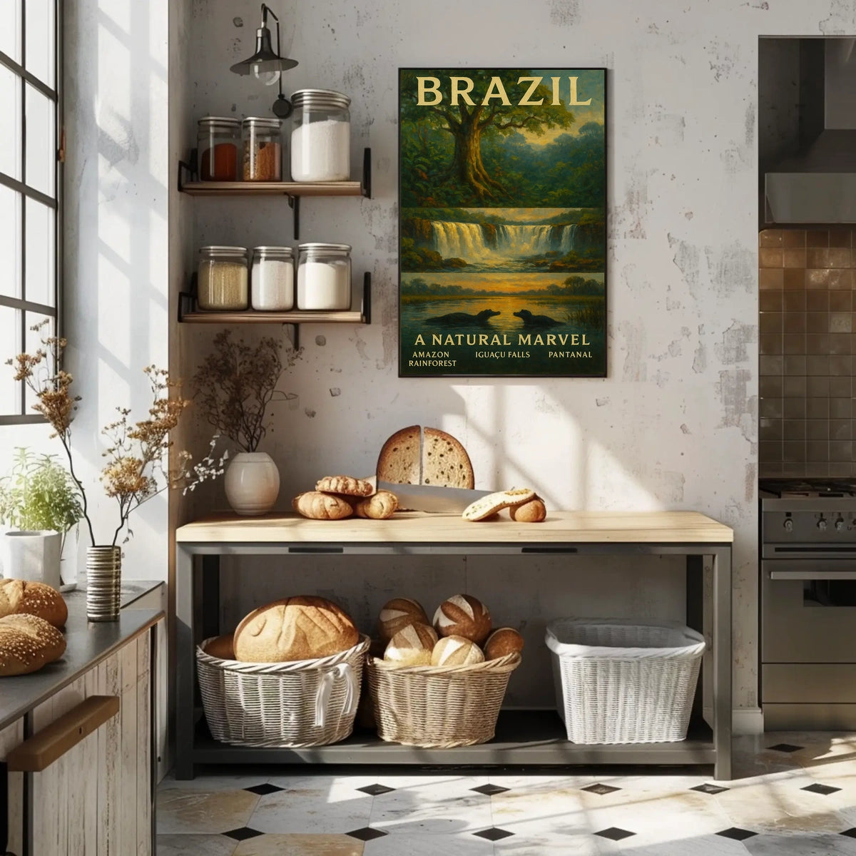 Brazil A Natural Marvel Poster Wall Art Landscape Print