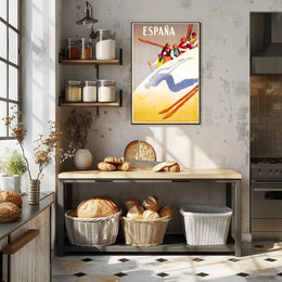 Skiing Adventures in Spain Poster PosterGoat
