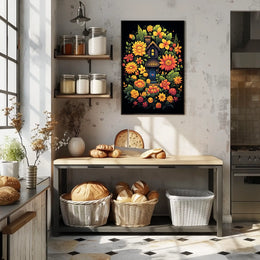 Whimsical Floral Cottage Poster