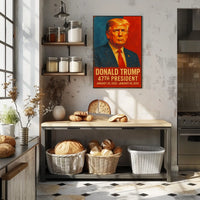 Donald Trump Unyielding Statesman Patriotic Pop Art Poster