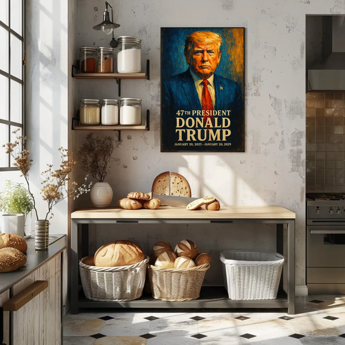 Donald Trump Visionary Motion Patriot Futurism Poster