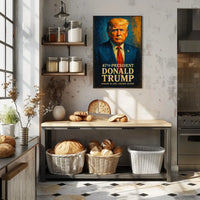 Donald Trump Visionary Motion Patriot Futurism Poster