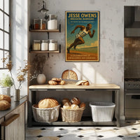 1936 Olympic Athlete Vintage Art Poster