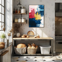 Modern Abstract Layered Color Field Composition Poster