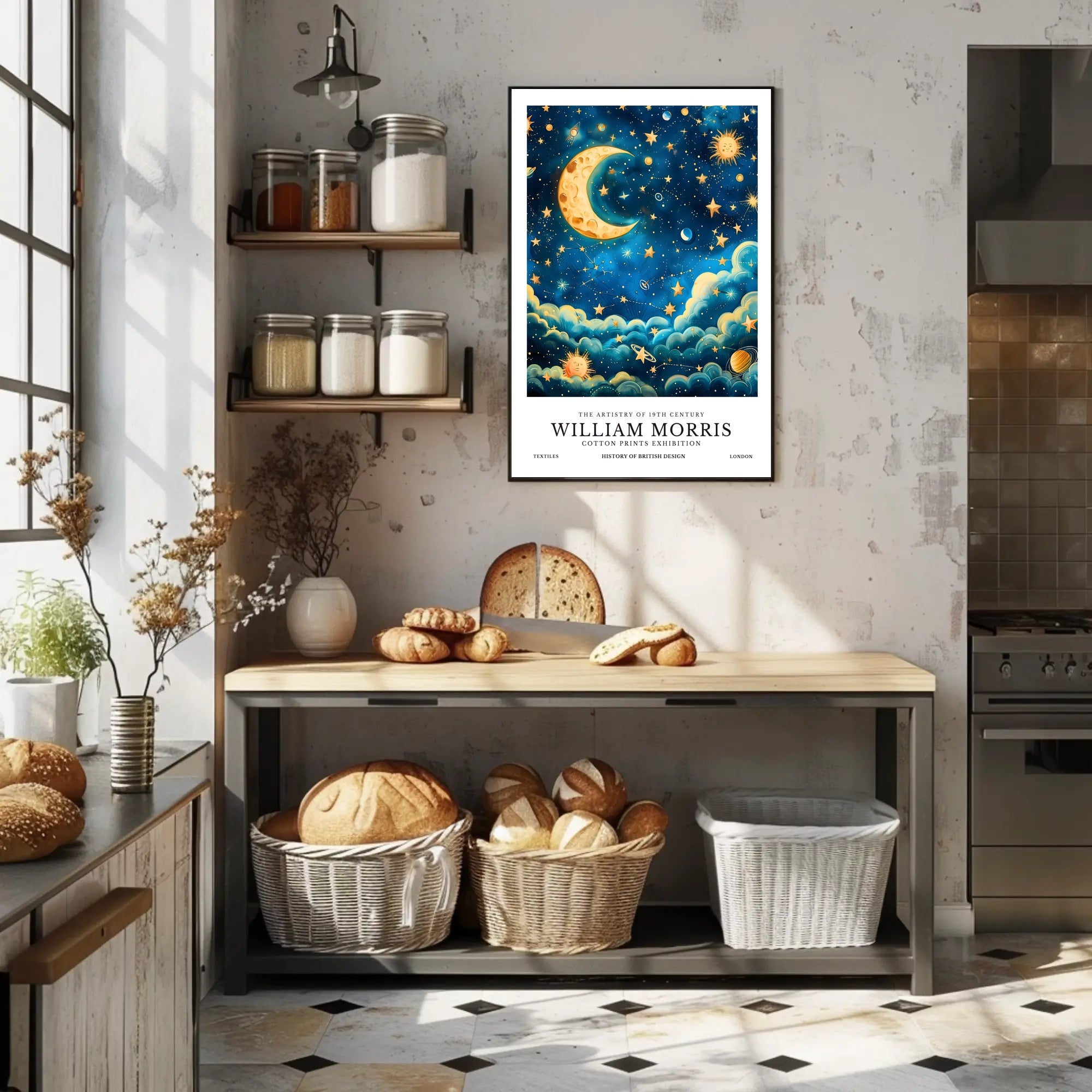 William Morris Cotton Prints Exhibition Poster