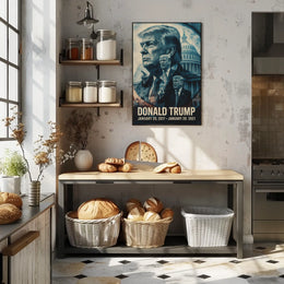 Donald Trump 45th President of the United States Double Exposure Poster