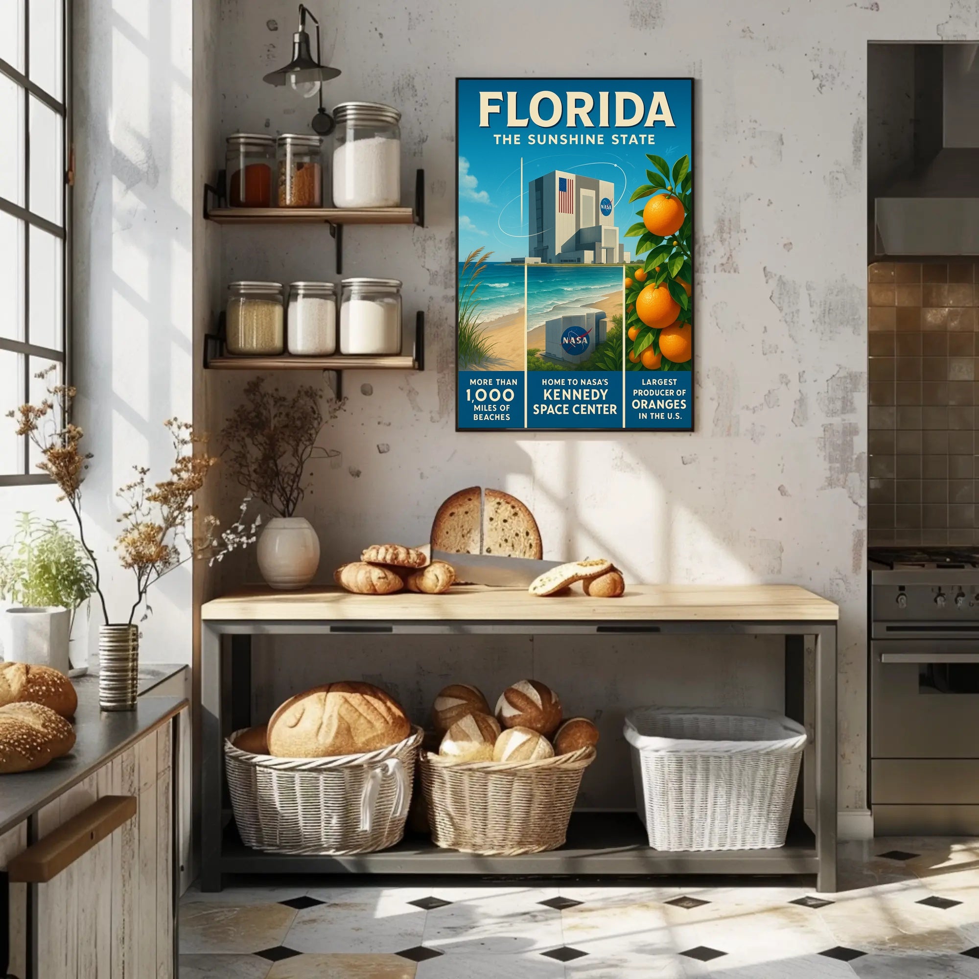 Florida Vintage Travel Poster: Sunshine State Adventure