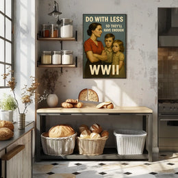 Do With Less WWII Homefront Poster Poster