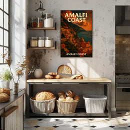 Amalfi Coast Scenic Beauty Poster Wall Art 18X24 Seascape