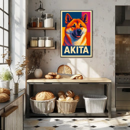 Akita Portrait Poster