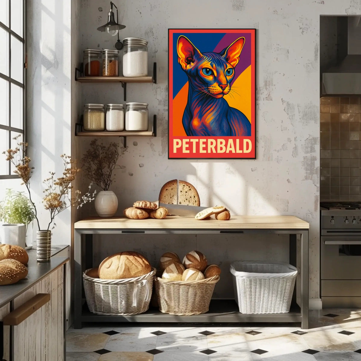 Peterbald Cat Art Poster