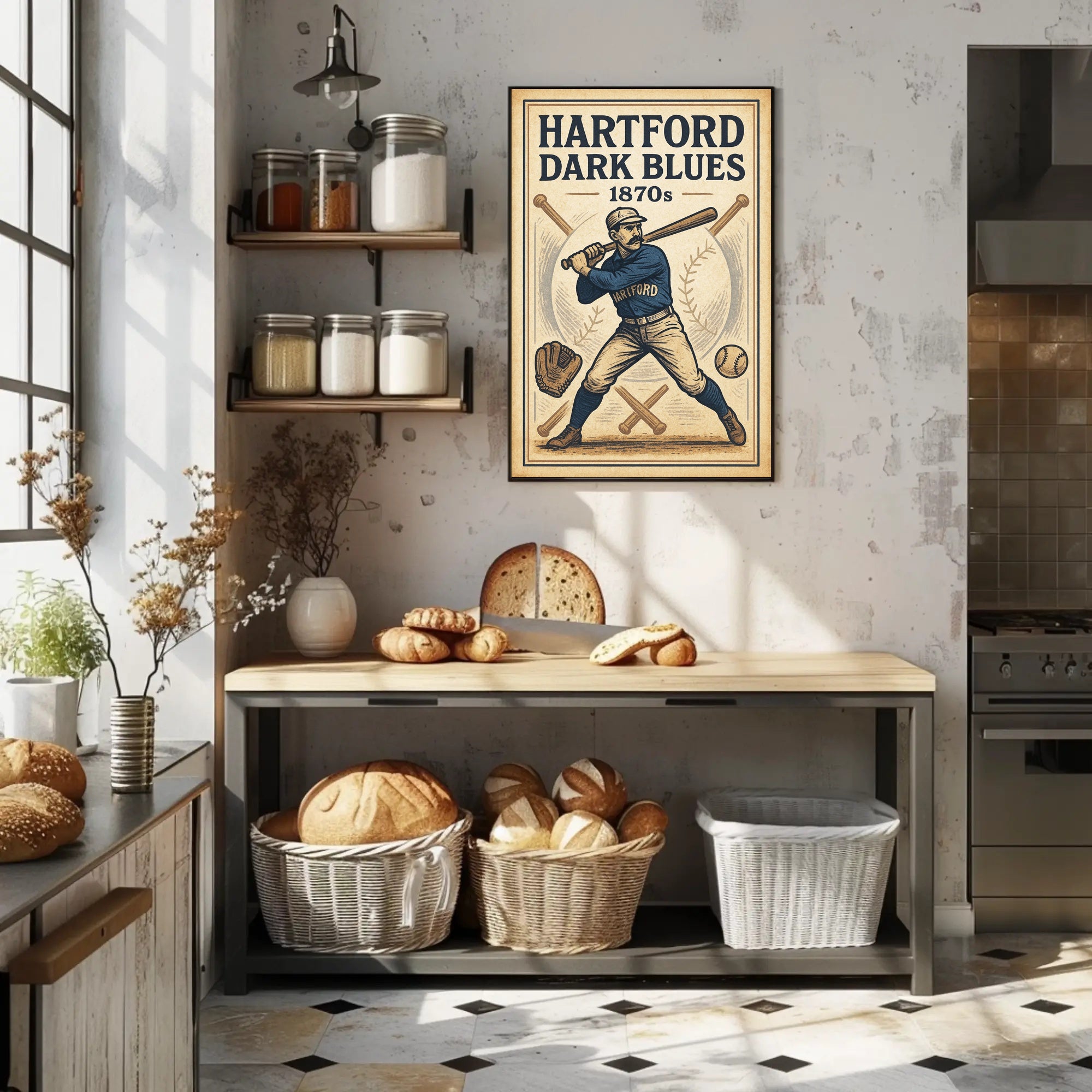 Hartford Dark Blues 1870s Baseball Poster PosterGoat