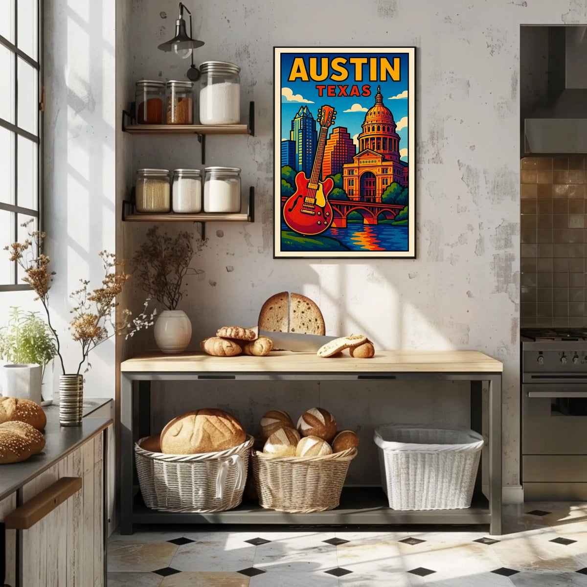 Austin, Texas Vibrant Cityscape Poster