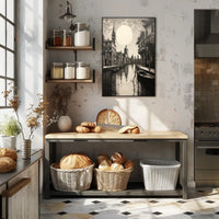 Moonlit Venetian Canal Poster