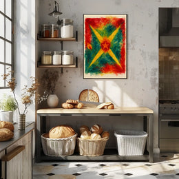 Vibrant Abstract Starburst Poster