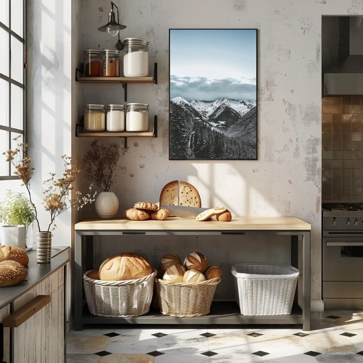 Majestic Snow-Covered Mountains National Park Poster