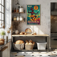 Fly Guinea Wander In Color Poster