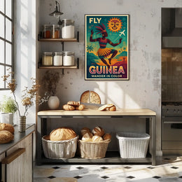 Fly Guinea Wander In Color Poster
