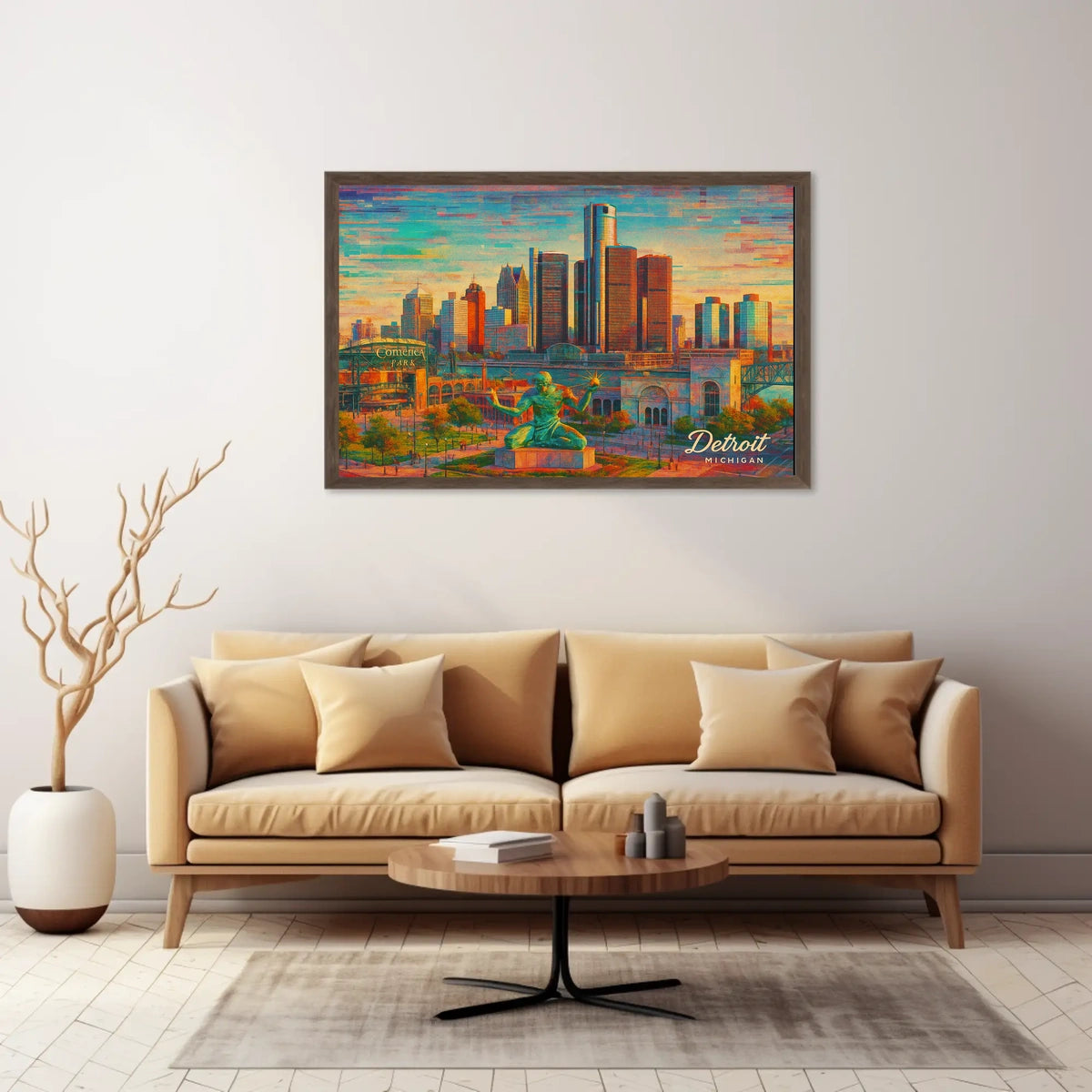Detroit Skyline Poster