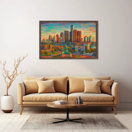 Detroit Skyline Poster