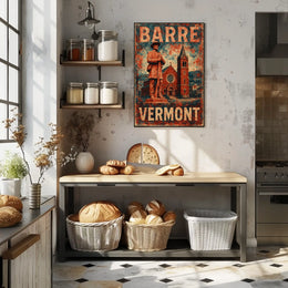 Barre Vermont Tribute Scenic Vintage Poster