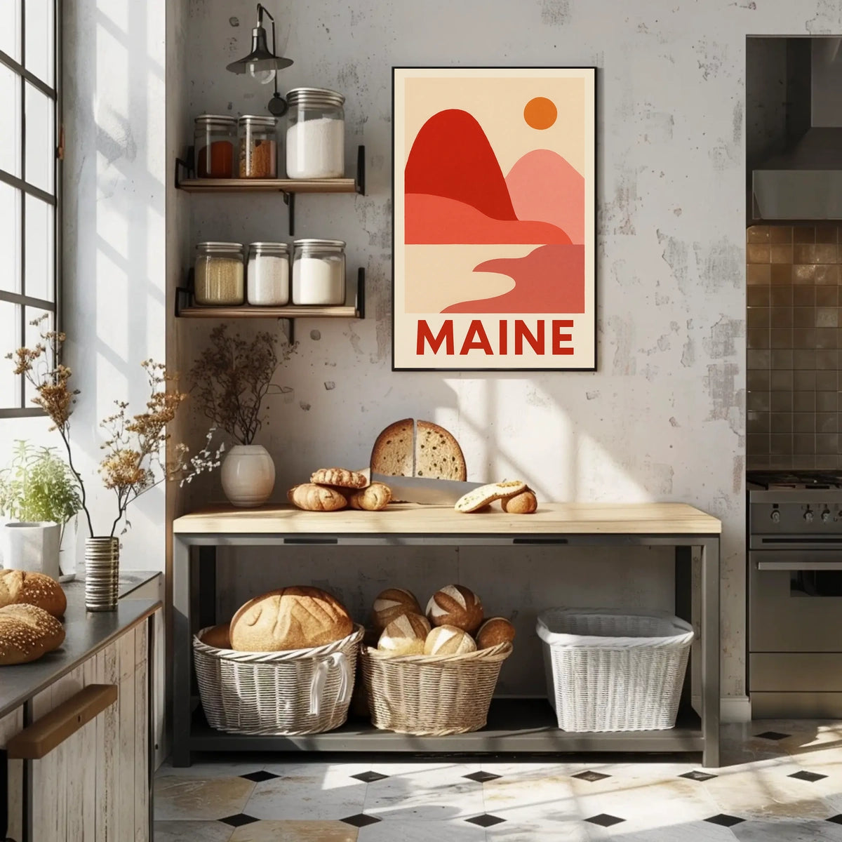 Maine Landscape Art Poster