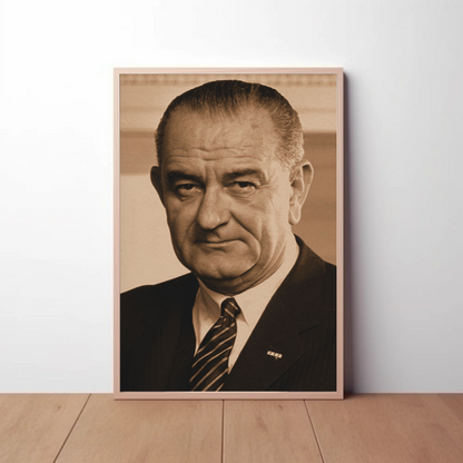 Lyndon Johnson 36th President Sepia Photo