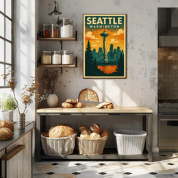 Seattle Skyline Poster
