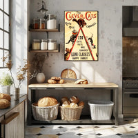 The Clever Cats Vintage Performance Animal Poster