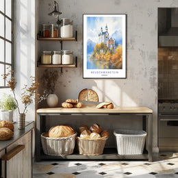 Neuschwanstein Castle Scenic Travel Poster PosterGoat