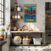 Davenport, Iowa A Vibrant Cityscape Poster