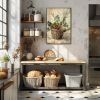 Holiday Basket Still Life Poster
