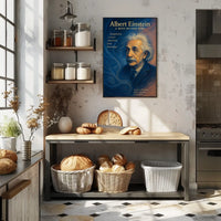 Albert Einstein Inspirational Art Poster for Creativity