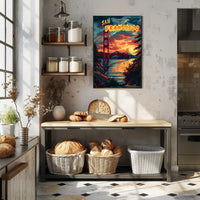 Sunset Over the Golden Gate Poster