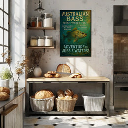 Adventure in Aussie Waters Australian Bass Poster
