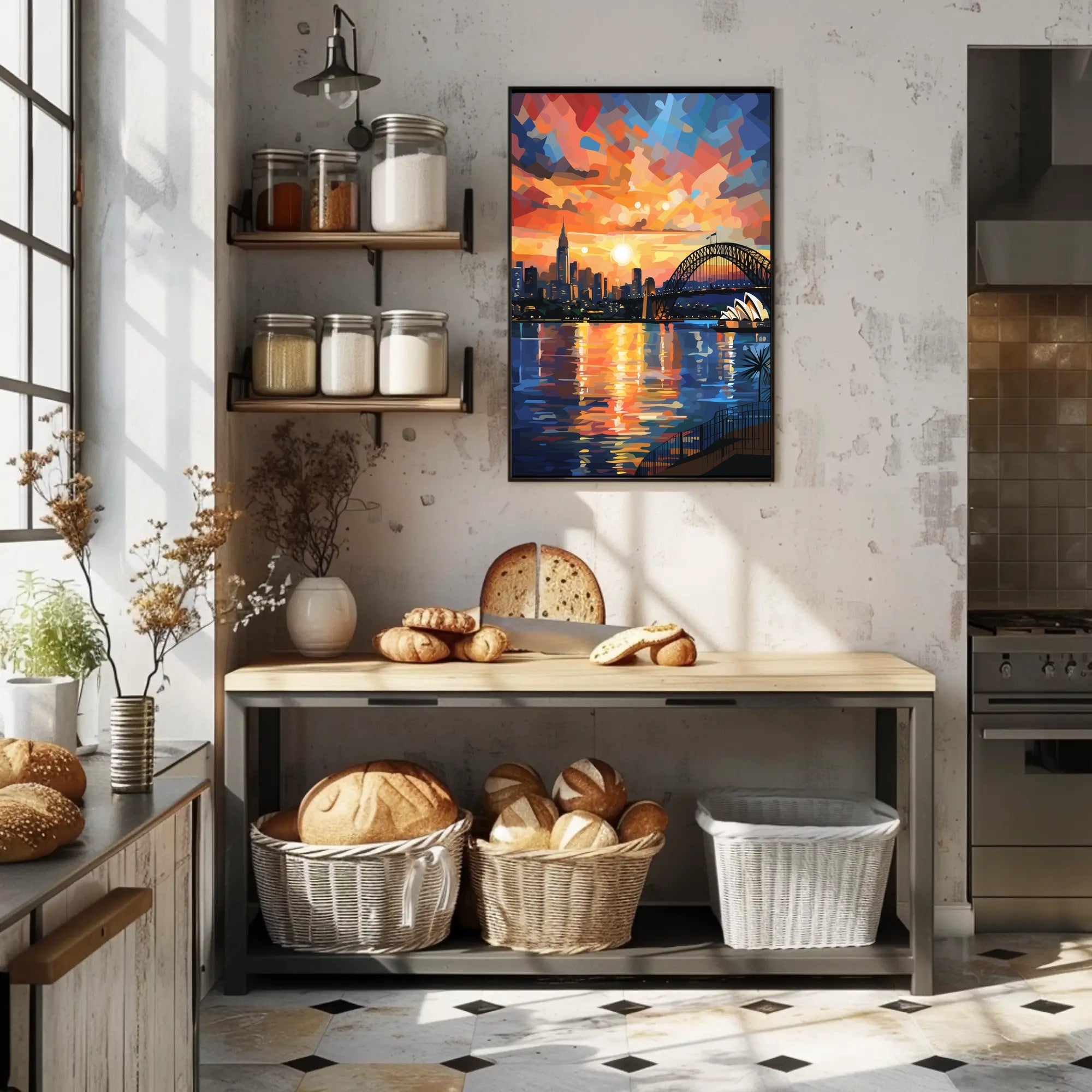Sydney Sunset Over Iconic Landmarks Travel Poster