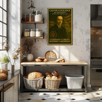 Calvin Coolidge Portrait Guardian of Liberty Historical Poster