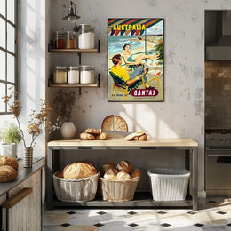 Discover Australia With Qantas Poster
