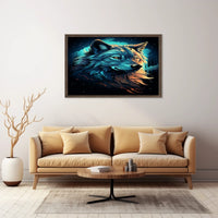 Majestic Wolf In The Night Poster