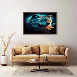 Majestic Wolf In The Night Poster