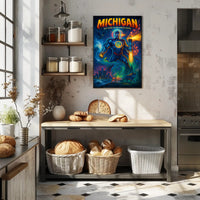 Michigan Superhero Adventure Poster - Cultural or Heritage Poster