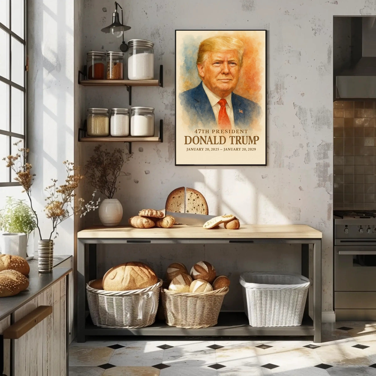 Trump Statesman Vision Patriotic Watercolor Poster