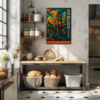 San Francisco Modern Cityscape Poster Wall Art