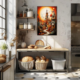 Surreal Dreamlike Cityscape Fantasy or Mythology Poster